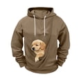 thumbnail image 4 of Fewfanhot Sweatshirts for Men Pet Carrier Hoodie Cat Dog Pouch Holder Sweatshirt Shirt Top Larger Pocket Long Sleeve Hooded, 4 of 5