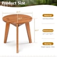 thumbnail image 6 of Ktaxon 15.7" Outdoor Wood Side Table, Small Round Coffee End Table, Weather Resistant Table for Indoor Outdoor Balcony Lawn Pool, Teak, 6 of 13