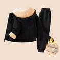 thumbnail image 2 of KAUOD Boys Girls Fleece-Lined Sweatpants Set 2 Piece Zip up Thick Hoodi𝐞s Joggers Pants Sweatsuits Kids Padded Tracksuits, 2 of 6