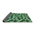 thumbnail image 2 of Ahgly Company Indoor Square Abstract Turquoise Blue Modern Area Rugs, 7' Square, 2 of 4