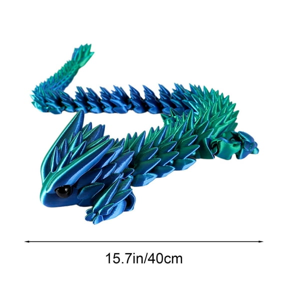 Fufafayo under $5 3D Printed Dragon Model, Dragon Figure, 3D Printed Movable Joint Ornament, Simulation Creature Decor For Shelf, Desk, Collection, Gift For Enthusiasts, Unique Display Piece