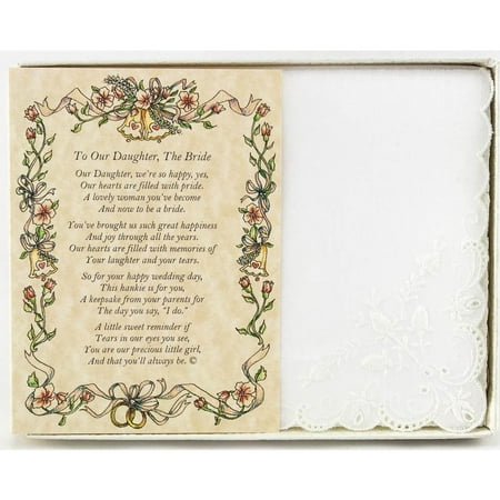From the Parents of the Bride to their Daughter Wedding Handkerchief