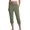 Army Green, variant on Capri Pants for Women Spring Summer Elastic Waist Straight Leg Casual Capris Trousers Cropped Pants with Pockets