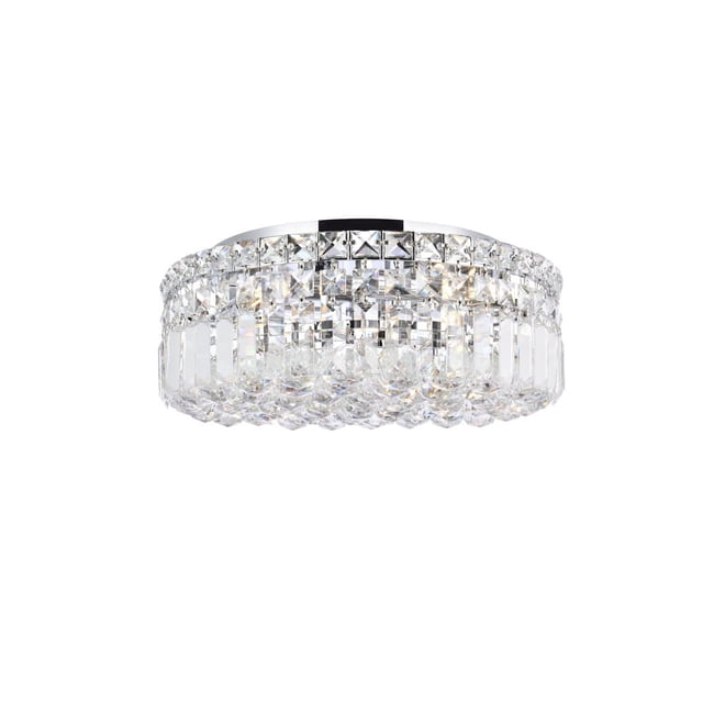 Elegant Lighting Maxime 16 Pouces Plafonnier Encastré à 5 Lumières en Cristal Royal