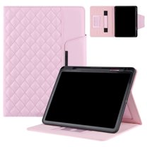 SaniMore for iPad 10th Generation 10.9" 2022 Case, PU Leather Case with Card Slot & Kickstand Pencil Holder Shockproof Protective Case for iPad 10th Generation Women Men, Pink