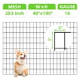 thumbnail image 2 of 14GA Black Chicken Wire Fence Rolls Mesh Size 2"X3"48in(H)X 100ft(L)Heavy Duty Metal Garden Fence, 2 of 8