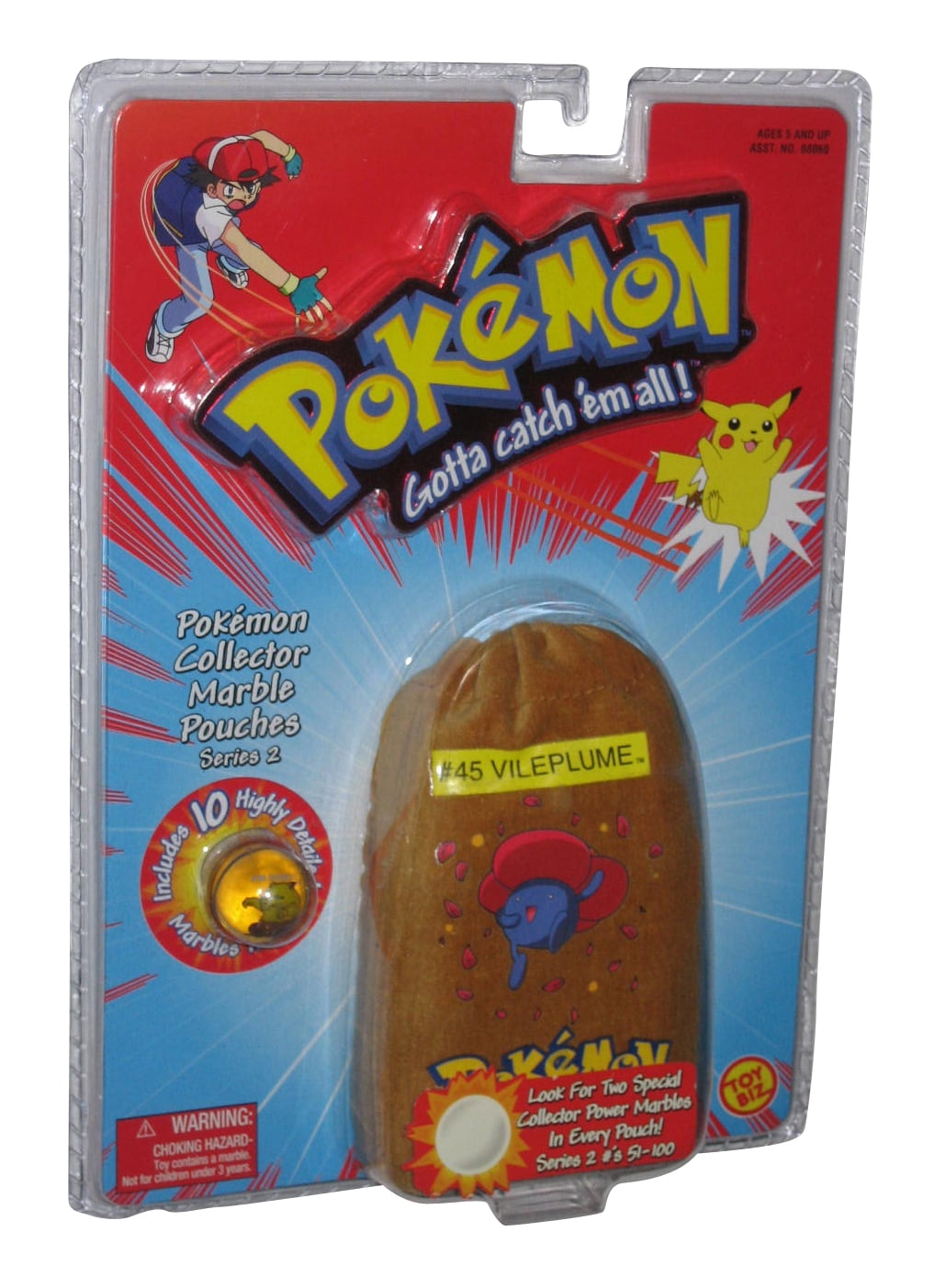 Pokemon Series 2 Vileplume Toy Biz Collector Marble Toy Pouch Set 