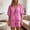 Hot Pink, variant on Pajamas for Women Fashion Solid Color Lightweight Pajamas Set Casual Collared Short Sleeve Sleepwear with Shorts Summer Pajamas