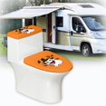 thumbnail image 5 of HELLHERO Funny Ghost Patterns Bathroom Seat Covers & Stretch Lid Cover Set for Toilet for Bathroom Supplies, Polyester Fabric, Washable and Reusable, 5 of 7