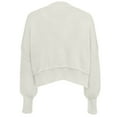 thumbnail image 4 of CEHVOM Chandail Ample à Col Rond Uni pour Femmes en Liquidation, 4 of 5