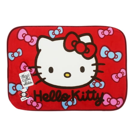 Sanrio S Hello Kitty Red Background Bowtie Themed Bath Mat