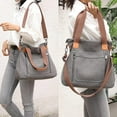 thumbnail image 6 of Canvas Handbag for Women Cloth Tote Shoulder Purses Hobo Casual Crossbody Bag Large Top Handle Shopper Bag, 6 of 7
