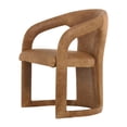 thumbnail image 4 of Benjara Chie 23 Inch Dining Chair, Brown Polyester, Cantilever, Solid Wood Frame, 4 of 5