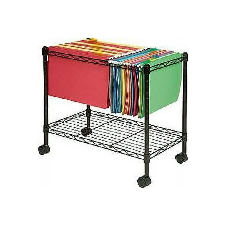 Lorell Mobile File Cart - 4 Casters - Steel - x 12.9 Lorell Mobile File Cart - 4 Casters - Steel - x 12.9