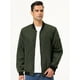 thumbnail image 3 of Chaqueta Bomber Varsity para Hombre Chaquetas de Béisbol Ligeras con Cremallera Verde S Unique Bargains Chaqueta, 3 of 6