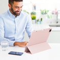 thumbnail image 7 of Soft TPU Tri-Fold Flip Cover for iPad Air 13" M2/M3/M4 / iPad Pro 12.9" 4/5/6 Gen, Slim Smart Case with Apple Pencil Slot Auto Sleep Wake, Pink, 7 of 7