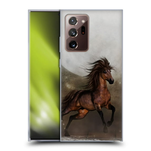 Head Case Designs Officially Licensed Simone Gatterwe Horses Brown Soft Gel Case Compatible with Samsung Galaxy Note20 Ultra / 5G