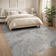 thumbnail image 3 of ODIKA 8'x10' Washable Area Rug Non-Slip Chair-Friendly Mat Marble Minimalist Swirl With Modern Interlocking Vein Accents Abstract Flowing for Dining Room, Large Office, Lounge, 3 of 7