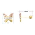 thumbnail image 2 of Broquel Mariposa Oro 3 Colores Horoz 10K W547, 2 of 4
