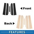 thumbnail image 4 of Unique Bargains 8 Pcs Moldura de Ventana del Pilar de la Puerta para Toyota Yaris 2005-2014 Negro, 4 of 8