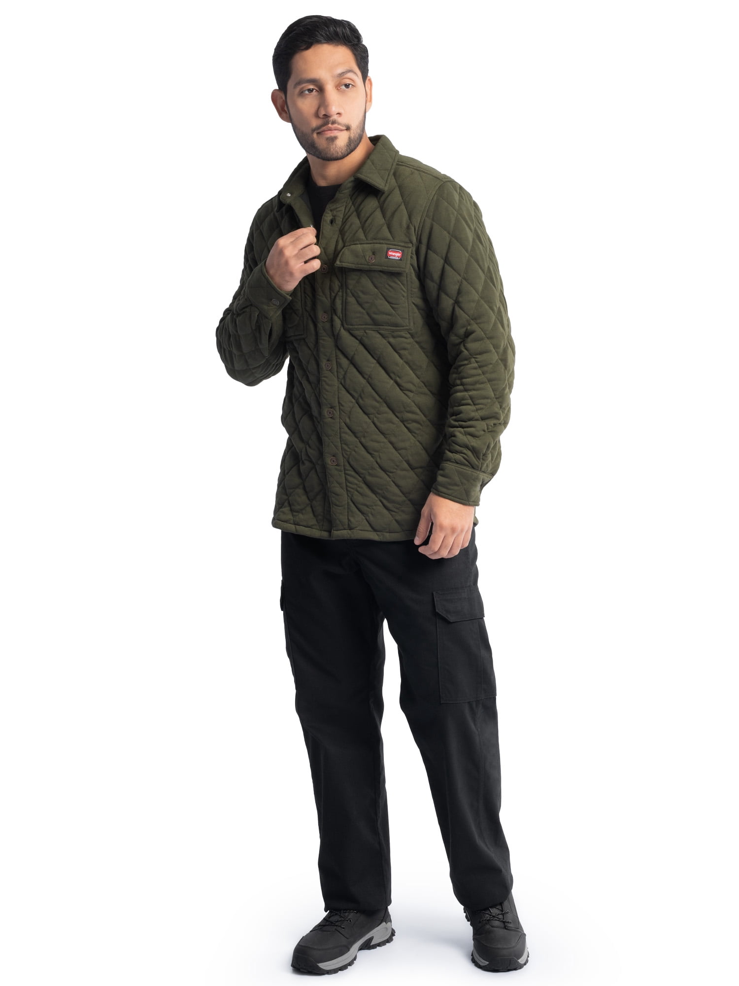 Wrangler Workwear Men's Durable Shirt Jacket Diamond Series, Size S-3XL