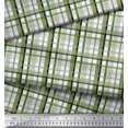 thumbnail image 2 of Soimoi Green Poly Georgette Fabric Gingham Check Print Sewing Fabric Yard 42 Inch Wide, 2 of 5