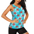 thumbnail image 2 of Fotbe Crab Swims In The Ocean Blusas Sin Mangas para Mujer – Estilo Casual, Corte Suelto, Slim-Fit, Cuello Redondo Deportivo, Tops de Verano para Gimnasio y Yoga-XX-Large, 2 of 7