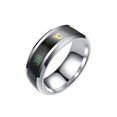 thumbnail image 2 of Naierhg Titanium Steel Wedding Band Intelligent Body Temperature Sensing Ring Personal Health Men Women Ring, 2 of 8