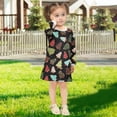 thumbnail image 5 of Girls' long-sleeved dress Christmas Tree Biscuit Girls' A-line dress with ribbed cuffs Soft and comfortable, 5 of 6
