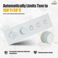thumbnail image 3 of CASAINC 5-Spray Dual Shower Head 16 in. Round Wall Mount Fixed and Handheld Shower Head 2.5 Thermostatic in Matte White, 3 of 9
