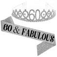 thumbnail image 5 of Women Glittering Rhinestone Letter Print Sash Tiara Set Birthday Party Supplies, 5 of 5
