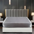 thumbnail image 2 of Deep Pocket satin silk bed sheet Twin Full Queen King Bed Mattress Cover Soft, 2 of 6