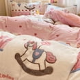 thumbnail image 4 of MorroMorn Pink Duvet Cover Queen, Castle Kids Bedding Sets, Fluffy Comforter Covers Set, Down Alternative Blanket Ultra Soft Kawaii Cute for Girls Teen Women Full Double Size, 4 of 6