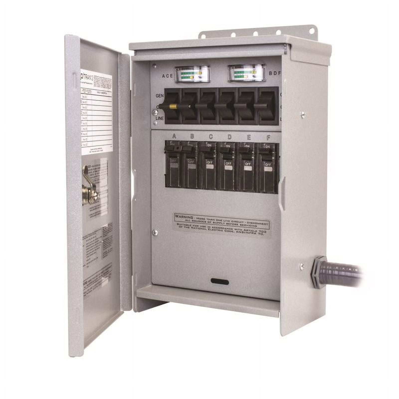Reliance R306A 120 240-Volt 30-Amp 6-Circuit Pro Tran Outdoor Transfer Switch