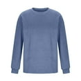 thumbnail image 6 of Retro Sweatshirt Men Long Sleeve Tee Shirts Top Crewneck Breathable Workout Athletic Shirt Loose Fit Casual Pullover Vintage Denim Washed Sweatshirts for Fishing Workout Athletic Gym, 6 of 6