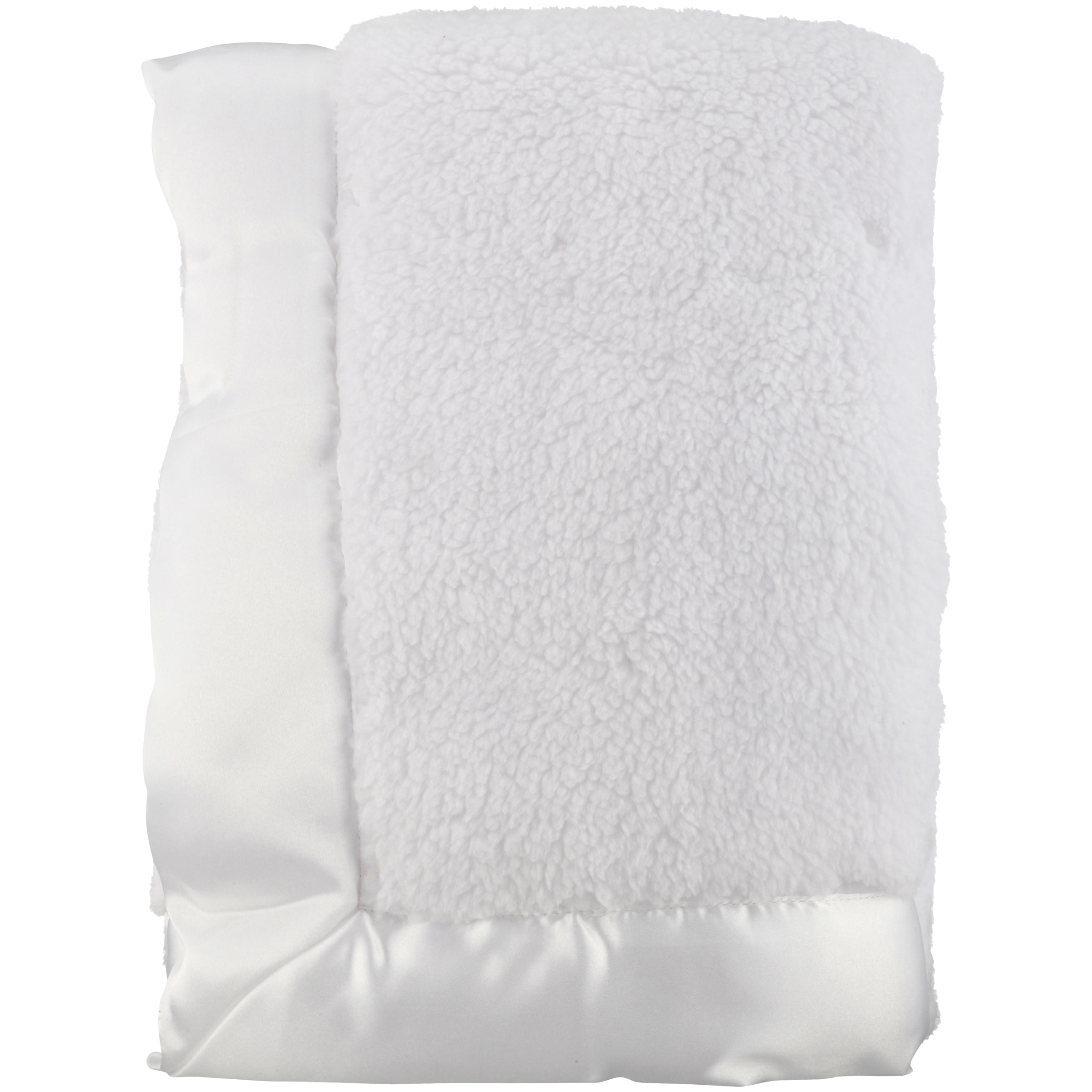 TL Care® White Sherpa Receiving Blanket