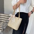 thumbnail image 2 of Sywqhk Bolso De Hombro Con Cinta De Encaje Tejido Retro Para Mujer, Bolsos De Mano Informales (Marrón) Sywqhk Para estrenar, 2 of 9