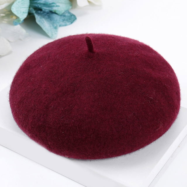 Women New Solid Color Adjustable Wool Beret Wool Warm Hat In Autumn And Winter Berets Hat for women Multicolor