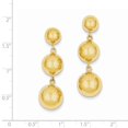 thumbnail image 2 of 14k Yellow Gold Half Ball Button Post Dangle Earrings, 2 of 2
