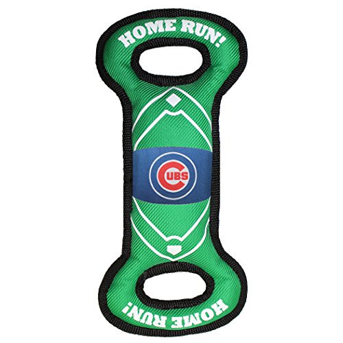 MLB CHICAGO CUBS Jouet pour Chien Terrain de Baseball avec Couture à Double Rebord et Couineur Intérieur