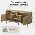 thumbnail image 2 of UEV Mid Century Modern TV Stand Cabinet for Living Room(up to 50/55/60/65 Inch),Natural Wood TV Stand Bedroom,TV Media Console Cabinet with Shelves & Storage,Fluted TV Stand Entertainment Center, 2 of 18
