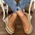 thumbnail image 3 of CAROOTU Bottines pour Femmes Couleur Unie Bout Rond Chaussures Compensées Décontractées, 3 of 7