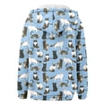 thumbnail image 5 of Cute Cat Print Women's Hoodie Long Sleeve Zip Up Relax Fit Spring Trendy Sweatshirt Crewneck Pullover Tops, 5 of 5