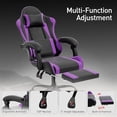 thumbnail image 5 of Gaming Chair with Headrest & Lumbar Support Ergonomic Computer Racing Chair with Footrest, Adjustable Hight Leather Swivel Computer Chair for Adult Teen Office or Gaming, 5 of 8
