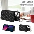 thumbnail image 3 of iPhone 13 Case ,Card Slots Leather Wrist Strap Phone Cover for iPhone 13, 3 of 5
