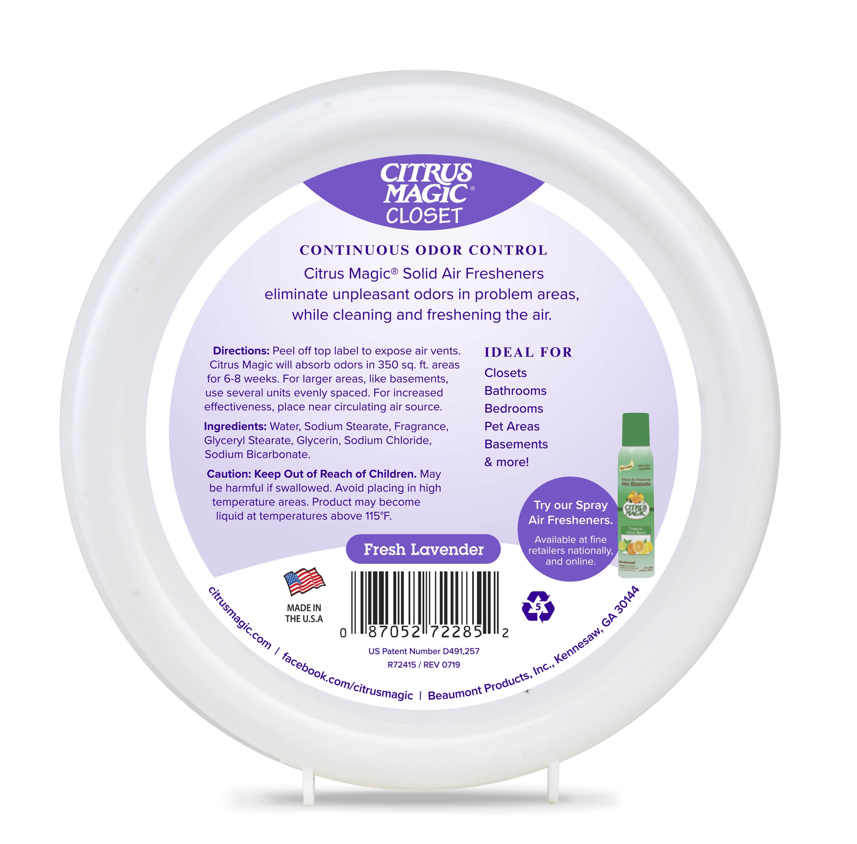 Citrus Magic Solid Air Freshener - Lavender - 8oz : Target