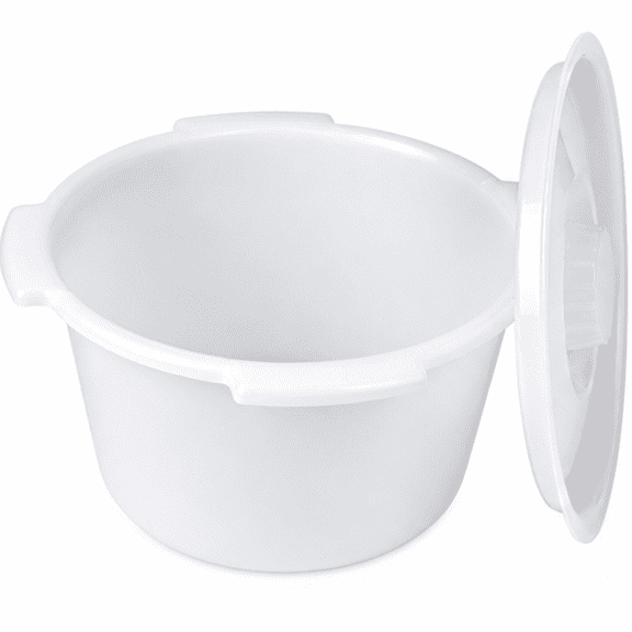 DMI Universal Commode Pail with Lid, 7 Quart Capacity, Fits Most Free-Standing Commodes