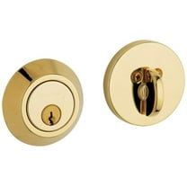 Baldwin 8241031 Contemporary Deadbolt Single Cylinder, Non - Lacquered Brass