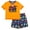 Orange / navy, mater, variant on Disney Cars Lightning McQueen Raglan Rash Guard and Swim Trunks UPF 50+ Outfit Set Toddler to Little Kid
