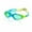 Clear Lens/Green Red Multi Frame, variant on Cabo Antifog Goggles, UV Protection, Shatter-Resistant, Silicone Strap